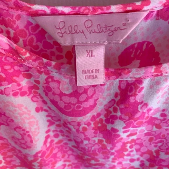 Lilly Pulitzer Pink and White Patterned Top - Picture 2 of 8